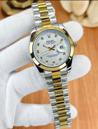 Rolex True-tone with white dial SEMI AUTO